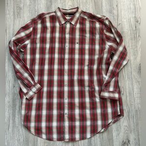 Nautica Plaid Button-Up Cotton Shirt Sz 3XLT